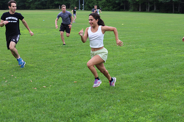 Surya Milner ’19 makes an attempt for the safe zone, with Sam Brill-Weil ’20 and Patrick Warner ’20 in close pursuit.