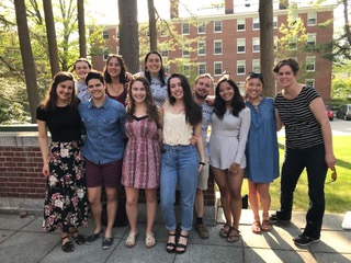 Some of the students in the Diversity in Higher Education class, with their sociology professor, Ingrid Nelson