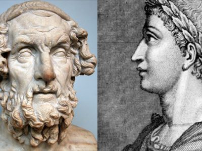 Homer (L) and Ovid. A literary connection that spanned the centuries