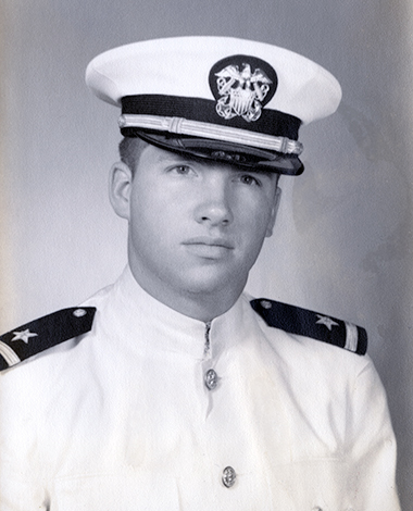 Richard Berry's Navy commissioning photo