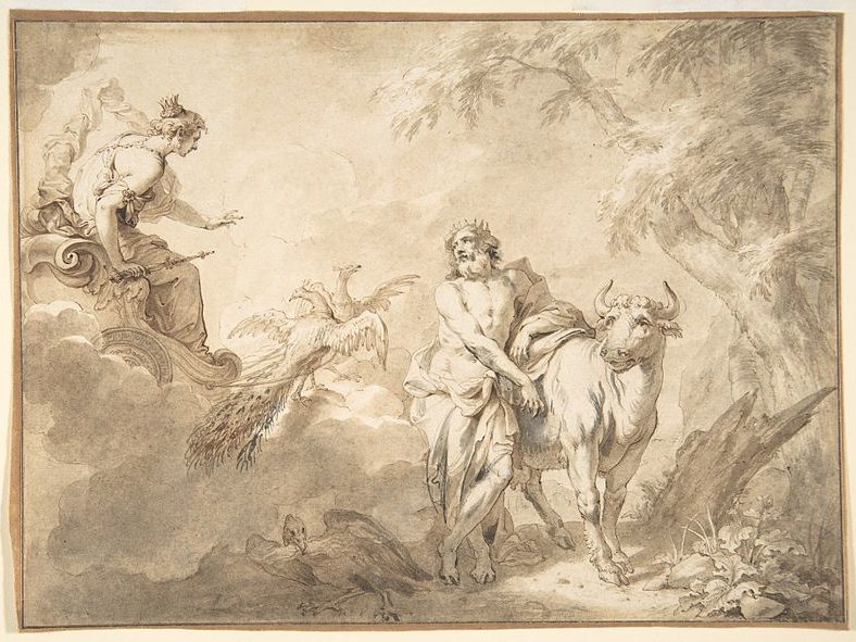 Illustration to the Metamorphoses of Ovid, Jupiter and Io. By Godfeid Maes (1649-1700)