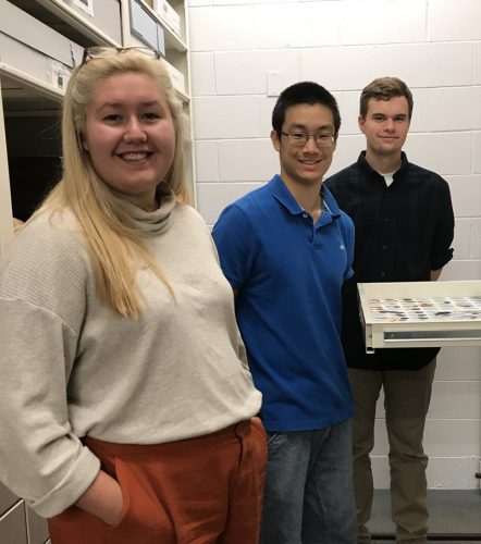 Amber Orosco ’19, Benjamin Wu ’18, and Stephen Pastoriza ’20.