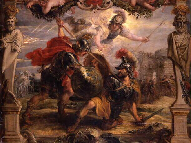 Achilles Slays Hector, by Peter Paul Reubens (1577-1640). An illustration from Homer's Iliad