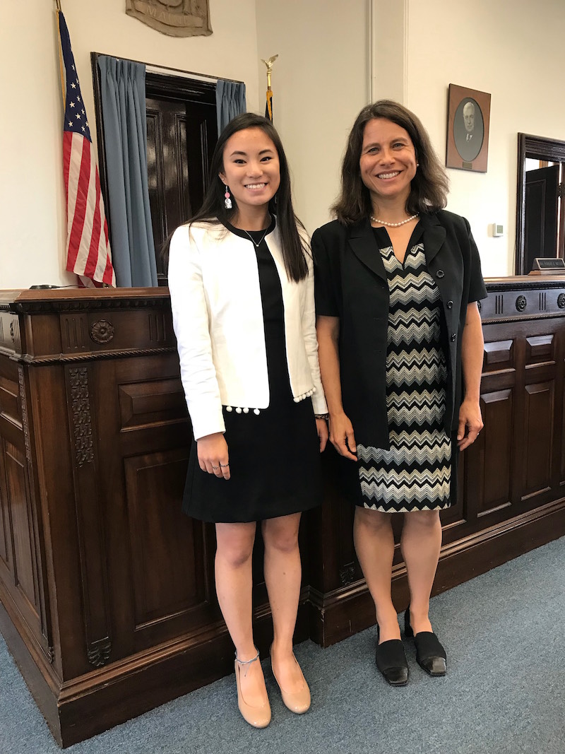 Rose Warren ’21 and District Attorney Maeghan Maloney