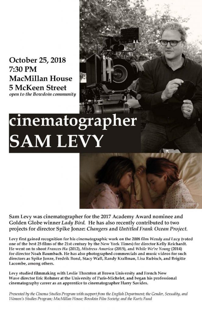 Sam Levy event poster