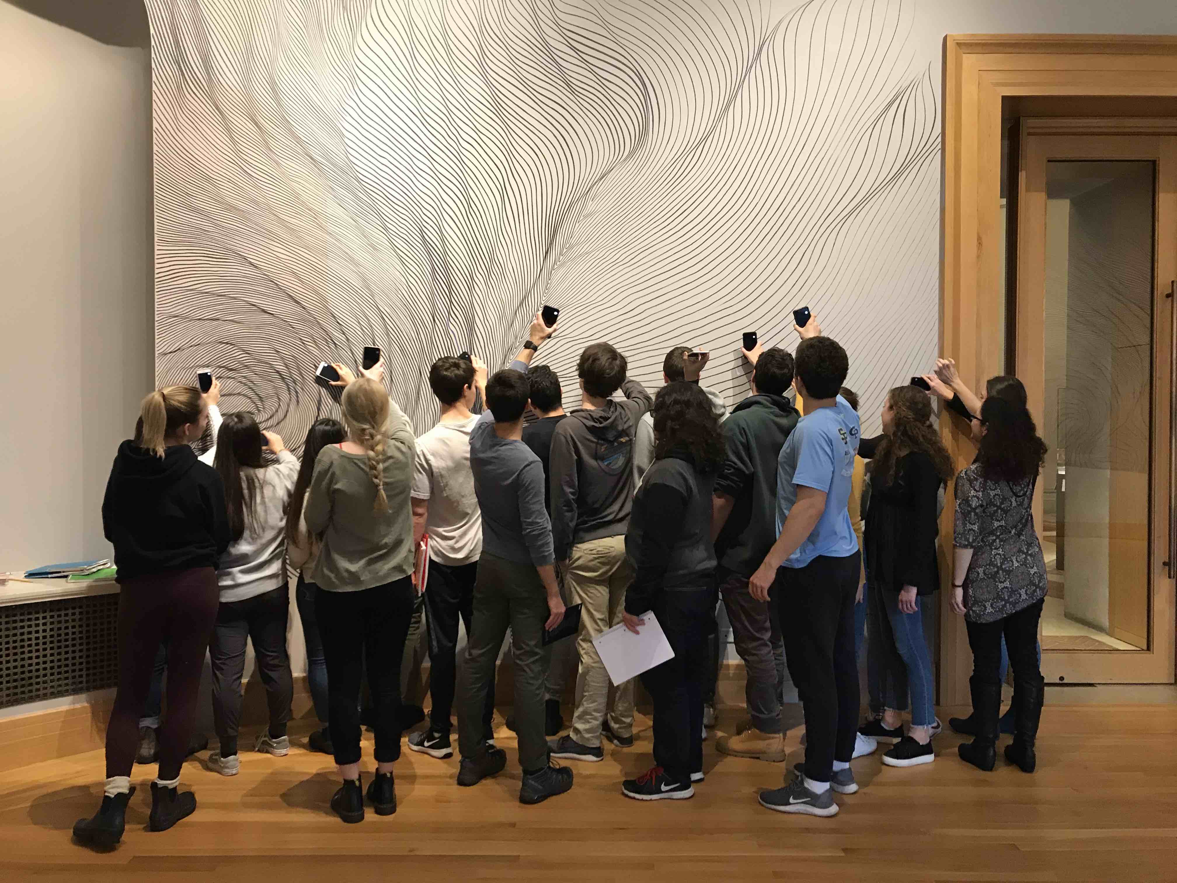 Spanish students in the museum