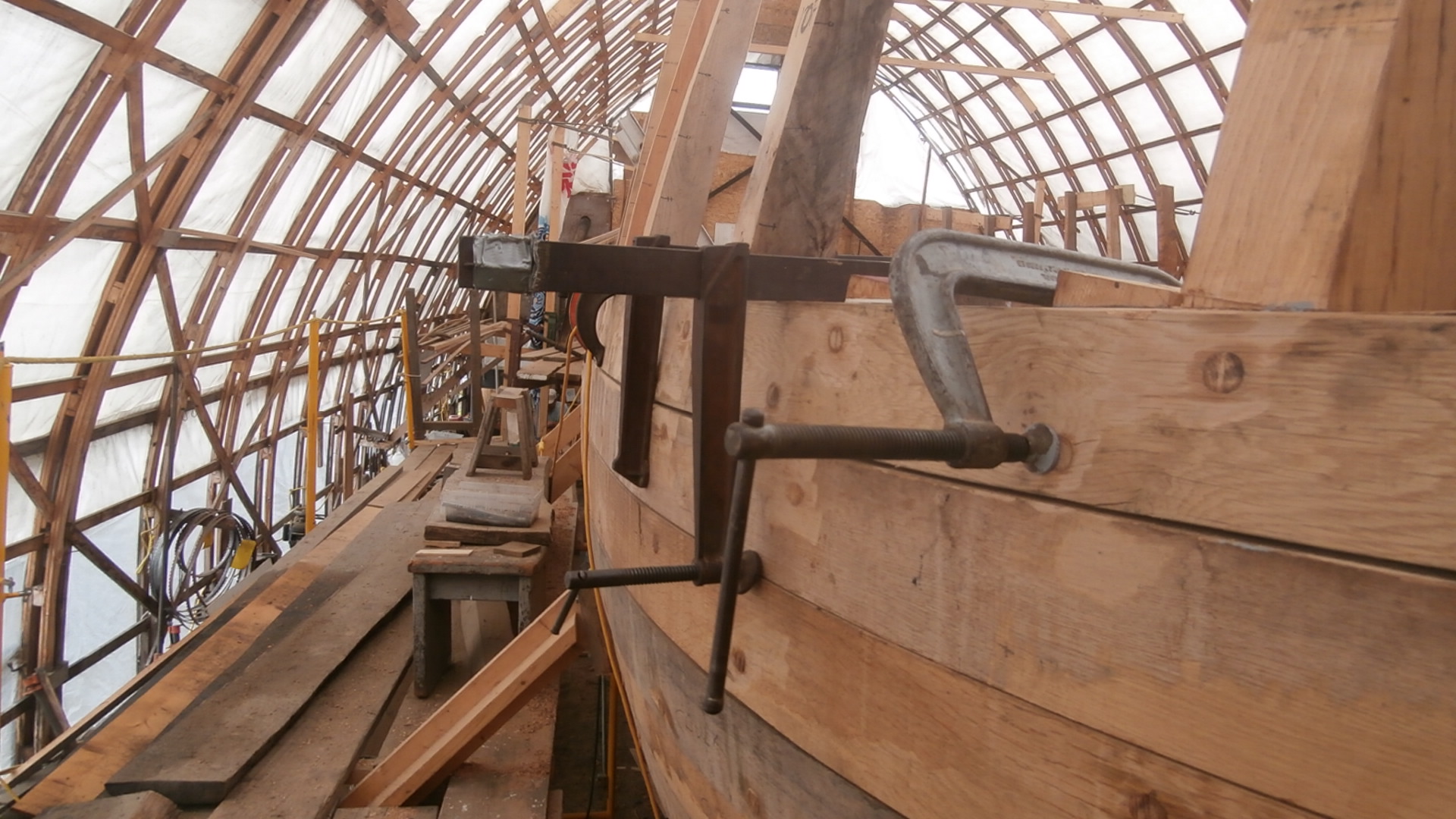 Replica of the ‘Virginia’ being built in Bath