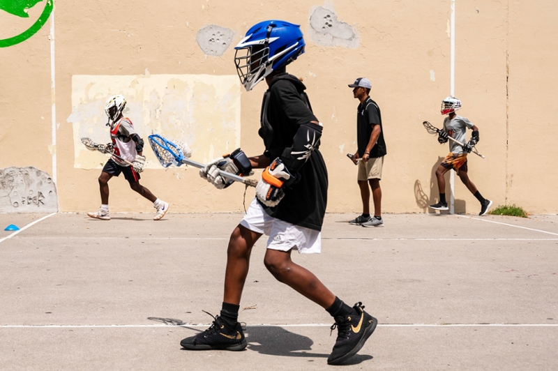 Students at Harlem Lacrosse