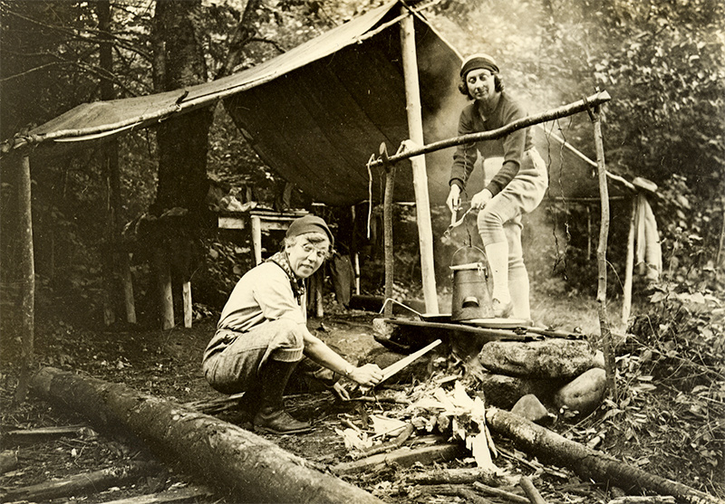 A campsite in the Katahdin region, 1935