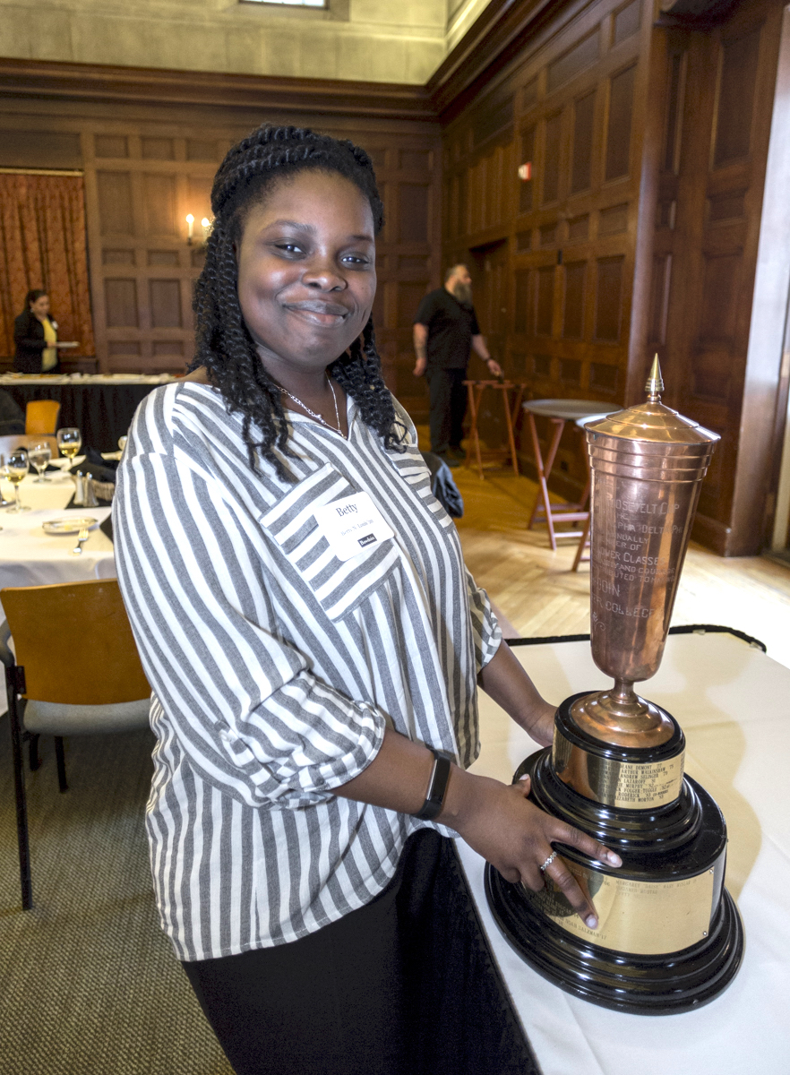 Betty Louis with her prize