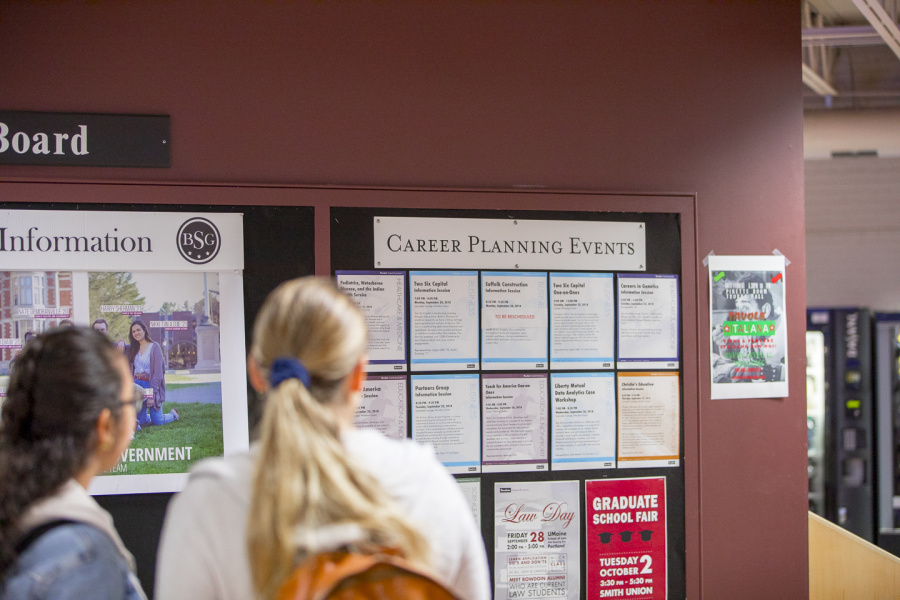 Students check out a Career Planning poster