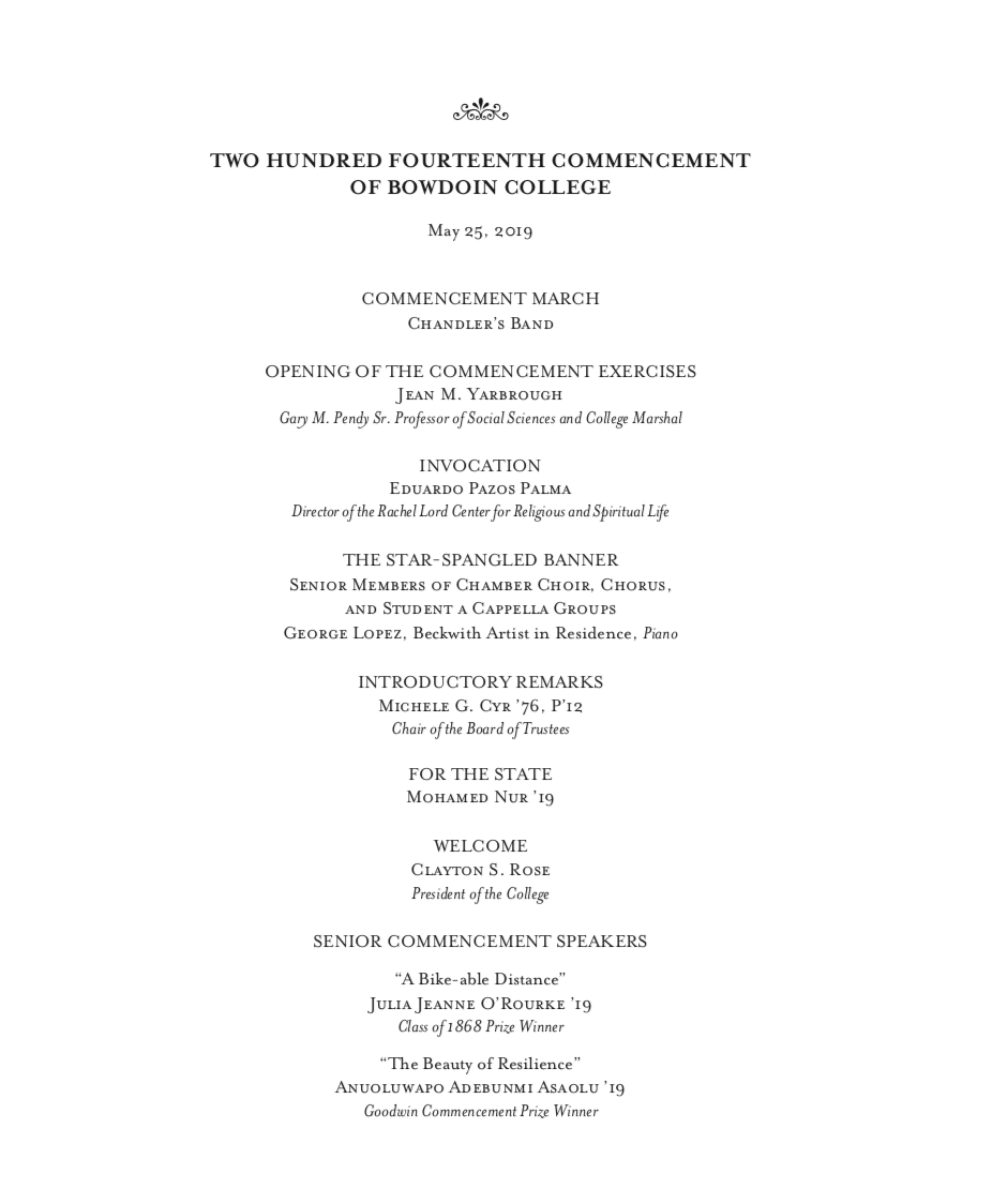 Commencement Program