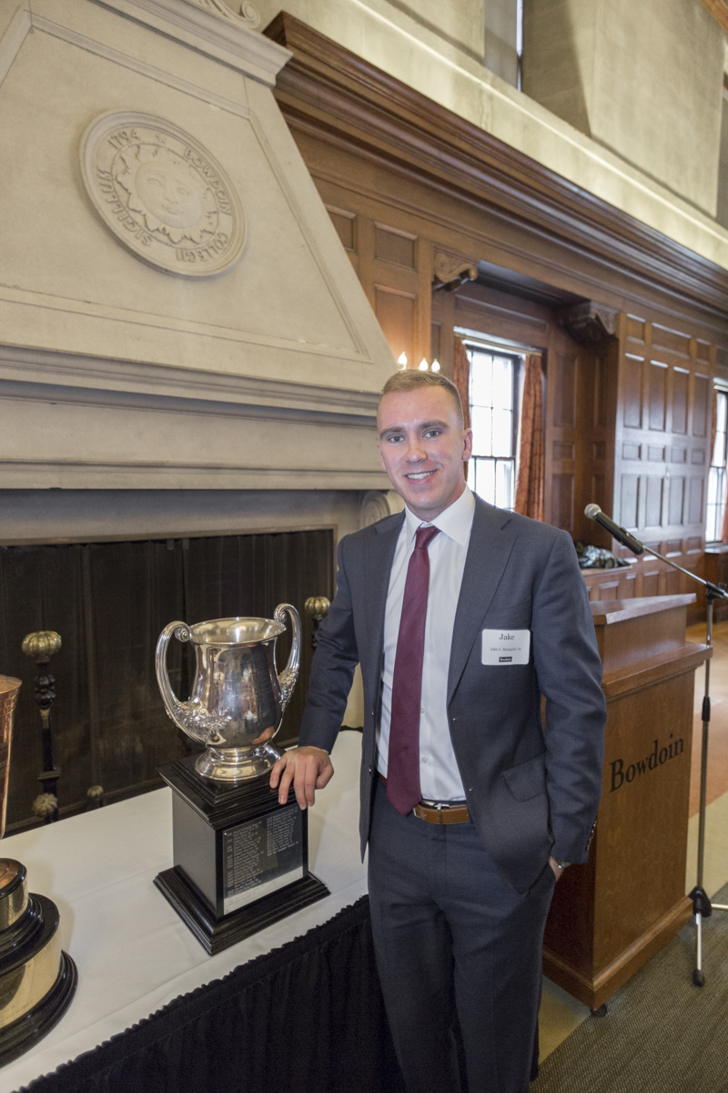 Jake Stenquist with the Haldane Cup