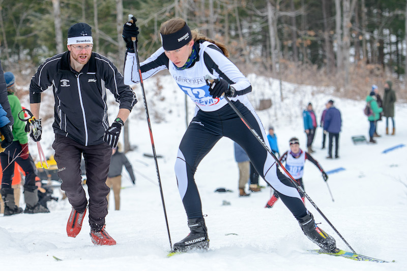 Head Coach Nathan Alsobrook ’97 encourages Kaitlynn Miller ’14 