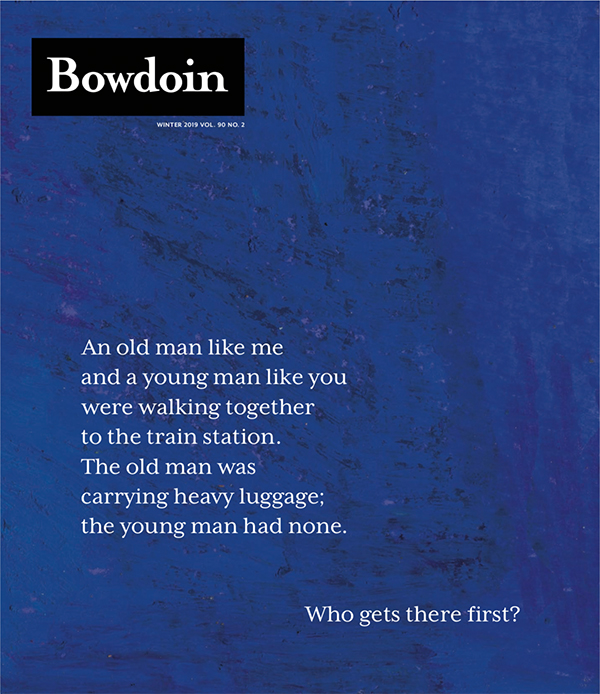Winter 2019 Bowdoin Magazine cover