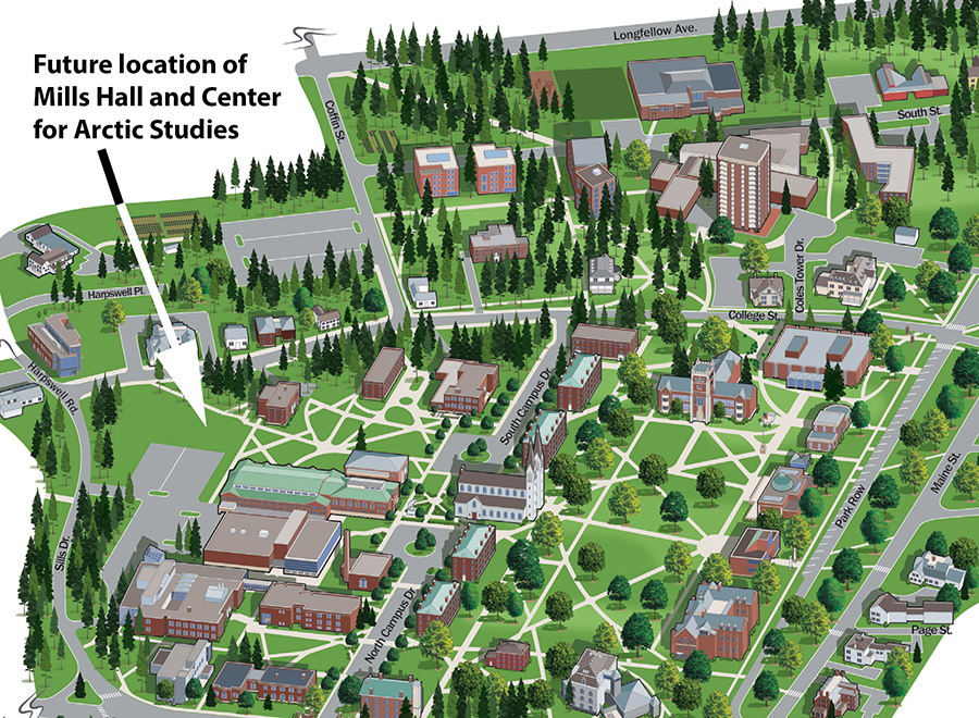 map showing future location of the planned buildings