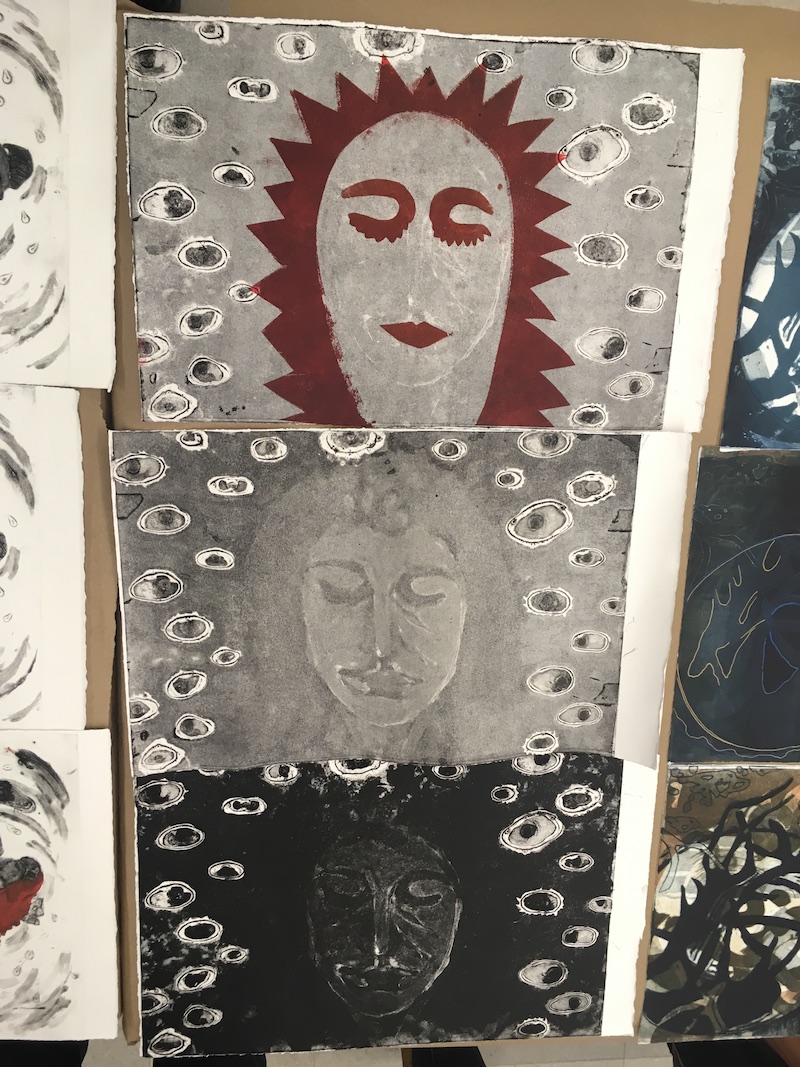 Olivia Groell's series of three prints