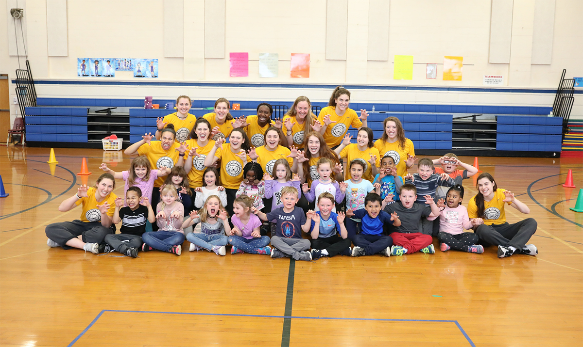 Women's Basketball Visits GW Carver Elementary on National Championship