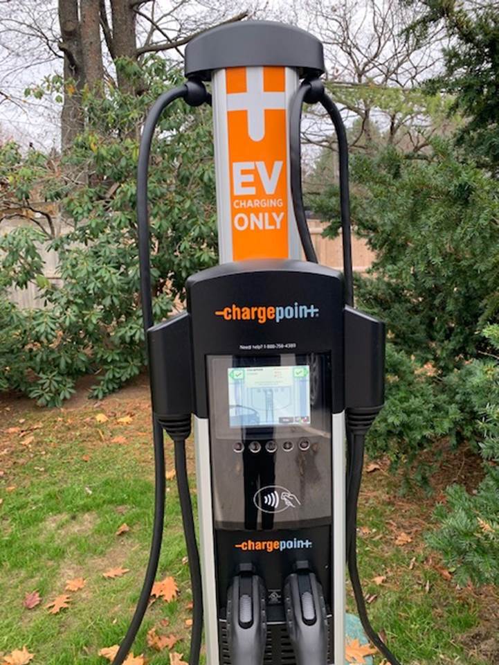 One of the new Chargepoint chargers