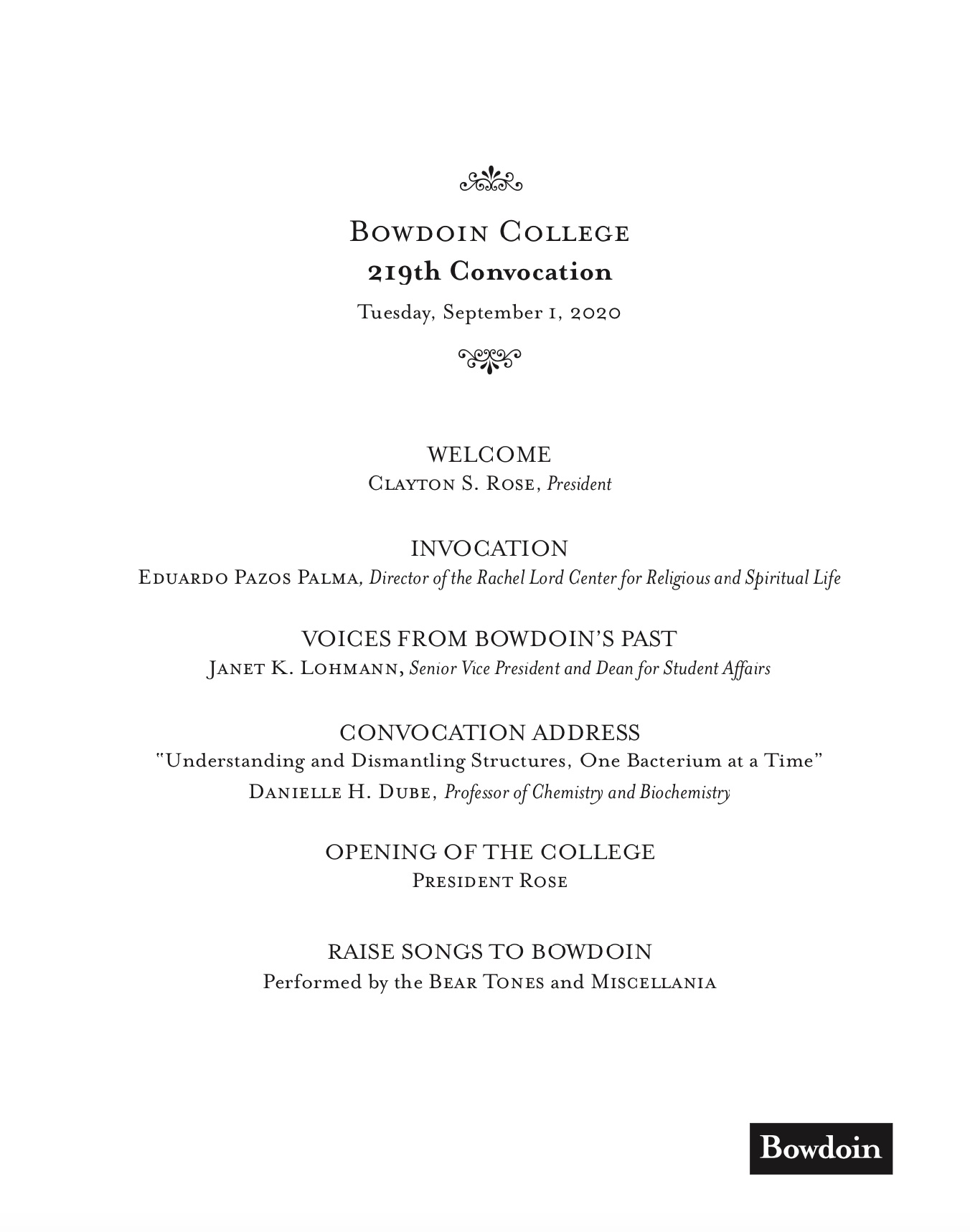 Convocation program