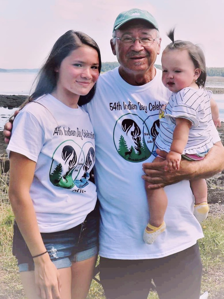 Donald Soctomah, with his daughter and granddaughter