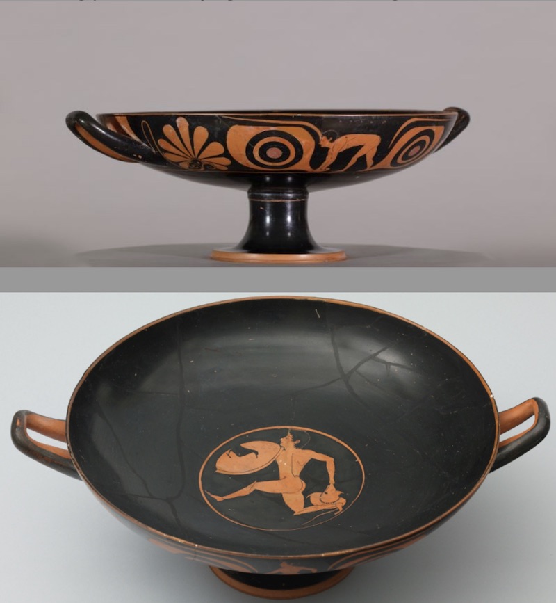 Attic Red-Figure Eye Cup by the so-called "Bowdoin Eye Painter." 