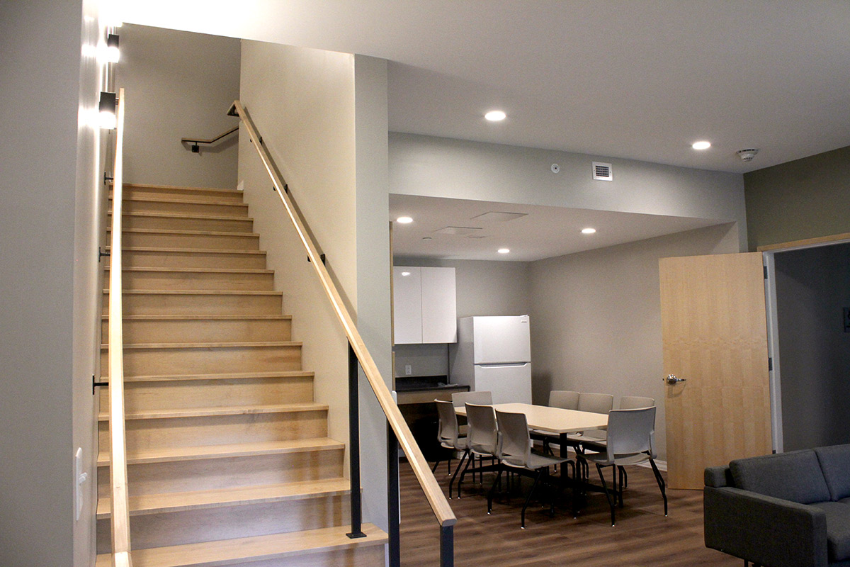 Interior staircase inside an apartment