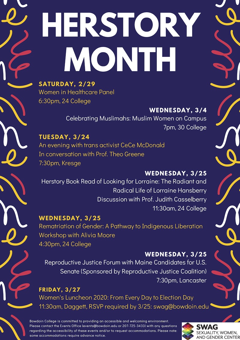 Herstory month calendar of events