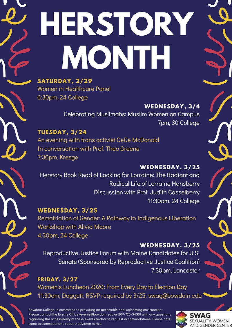 Herstory Month calendar