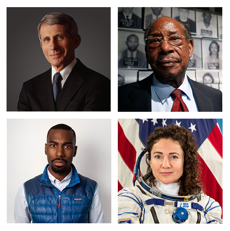 2021 Honorands Anthoni Fauci, William Harbour, DeRay Mckesson, Jessica Meir