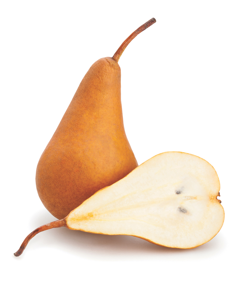 An image of a sliced pear