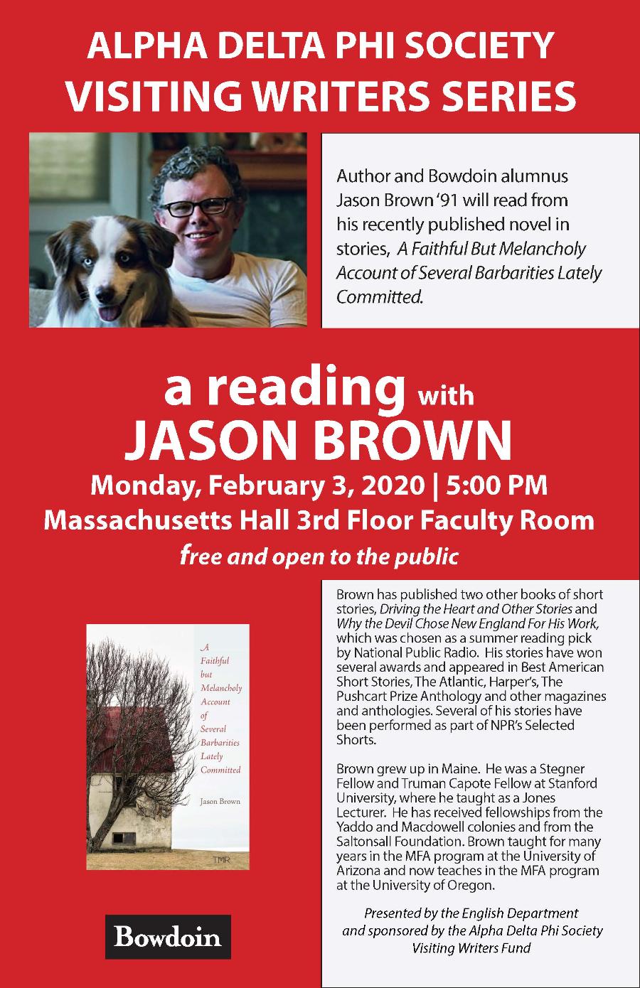 The poster for the Jason Brown event