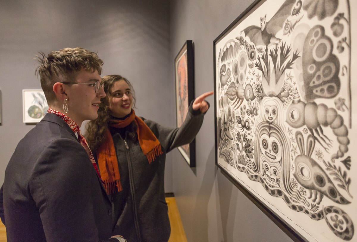 Bowdoin students and staff enjoyed an evening at the Museum of Art