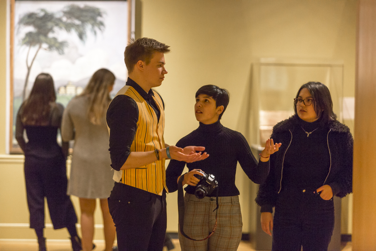 Bowdoin students and staff enjoyed an evening at the Museum of Art