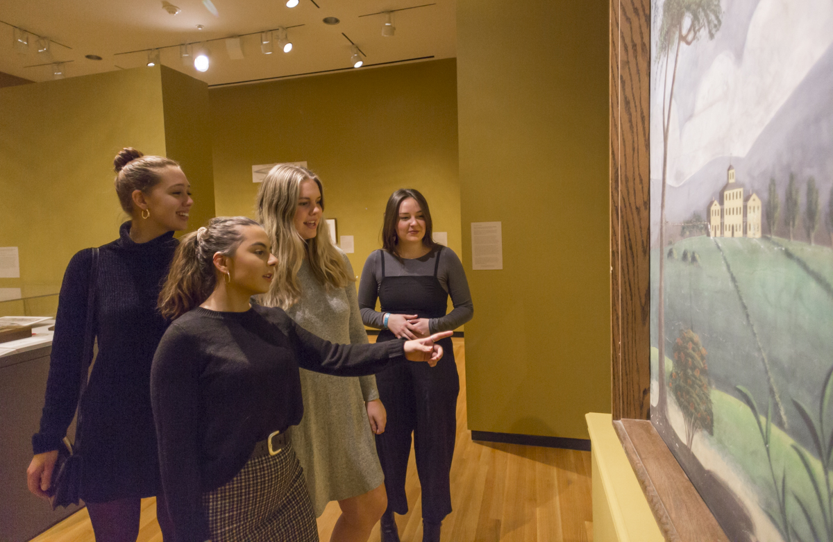 Bowdoin students and staff enjoyed an evening at the Museum of Art