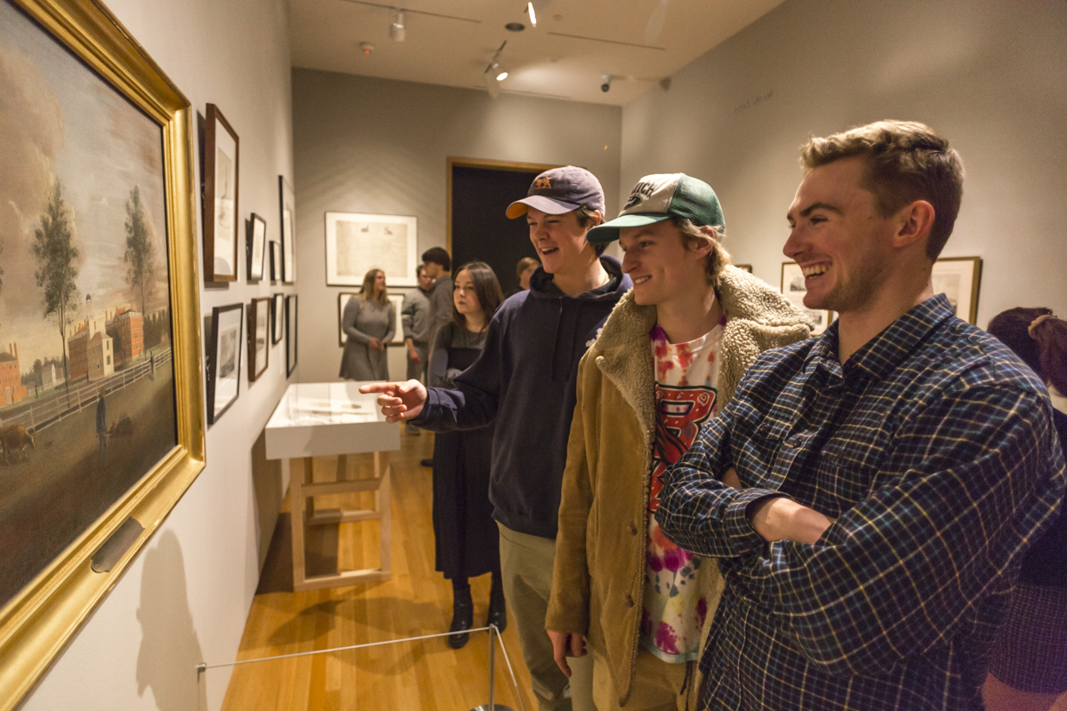 Bowdoin students and staff enjoyed an evening at the Museum of Art