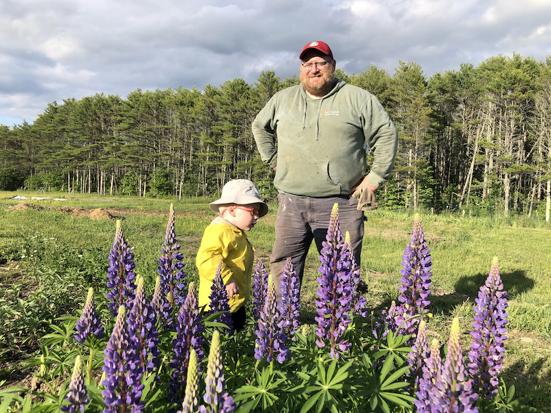 Ryan Ravenscroft with his son