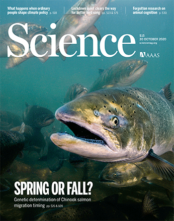 Cover of Science Magazine