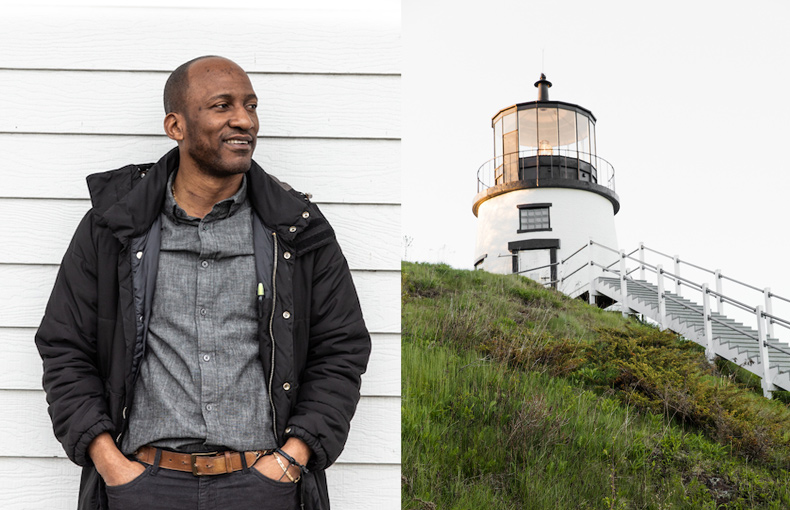 Nsiona Nguizani and the Owl's Head lighthouse