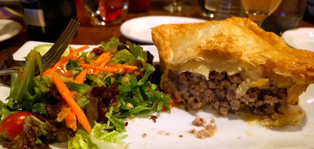 Tourtiere at Les Voyageurs courtesy of Ruth Hartnup on Flickr