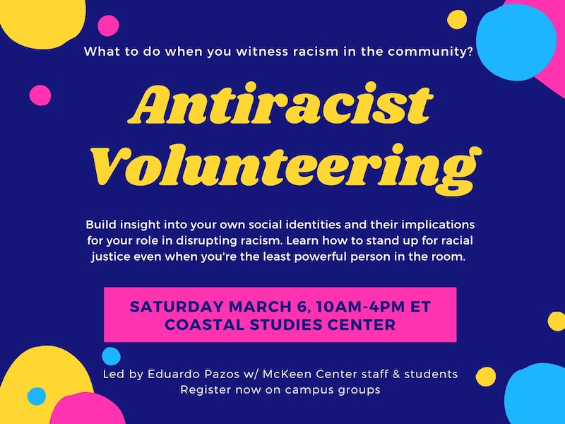 Anti-racist Volunteering poster
