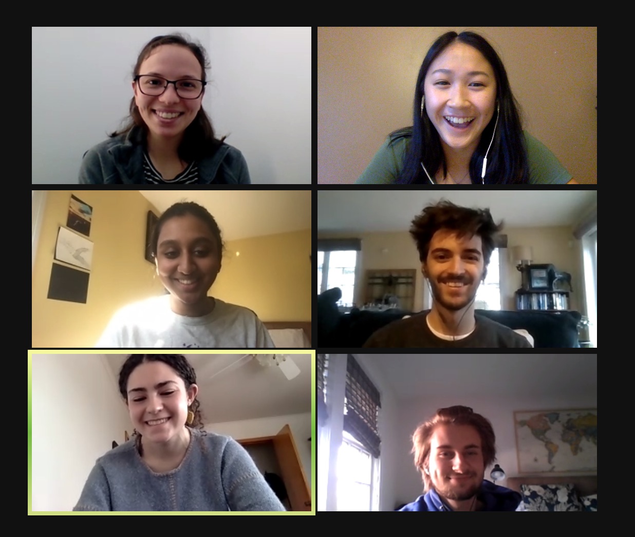 Bowdoin students network via Zoom