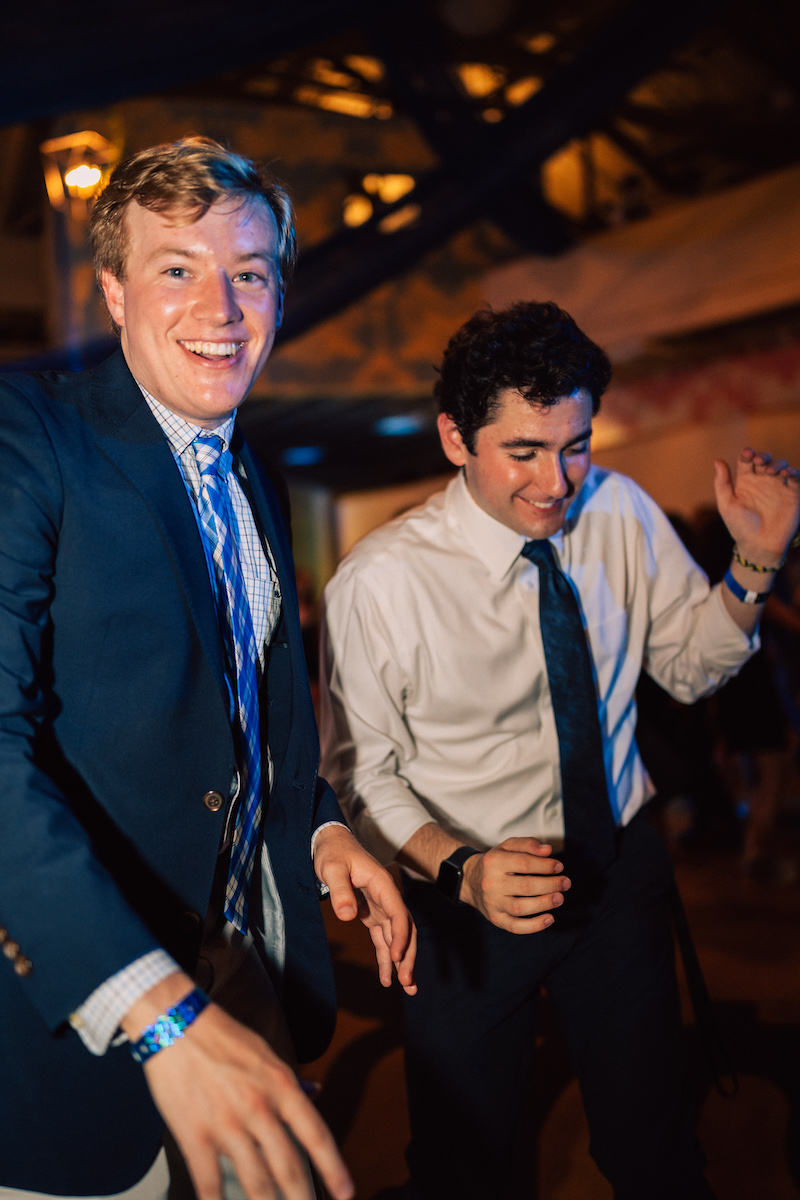 Two men dance