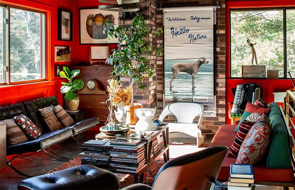 Dan Dowd's living room, as featured in The Maine House.