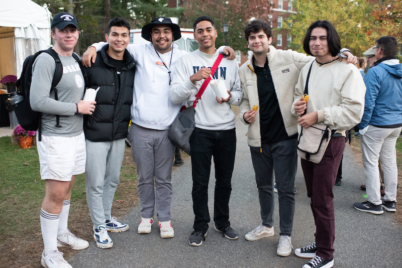 Group of boys in white sweaters