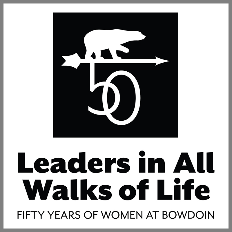 50 Years of Women at Bowdoin Logo
