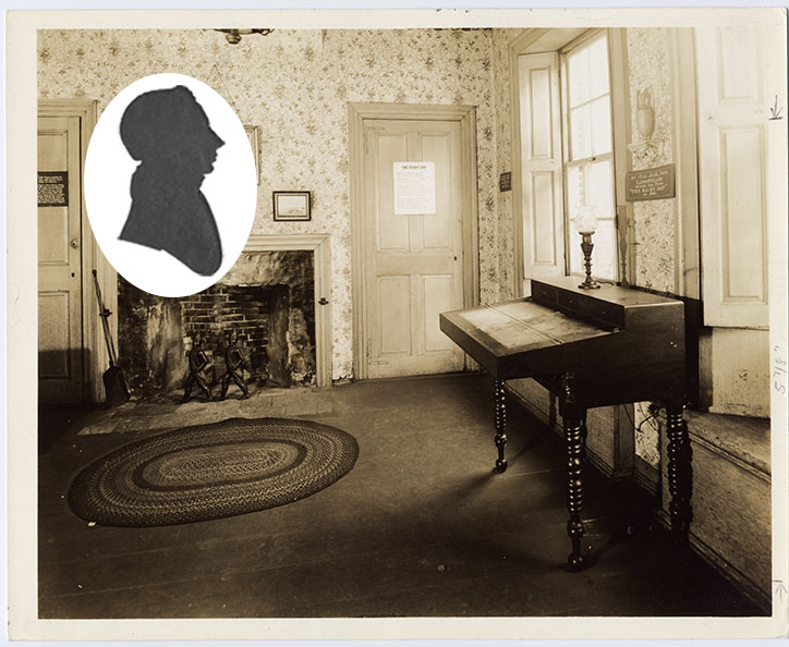 Henry Wadsworth Longfellow's silhouette and study.