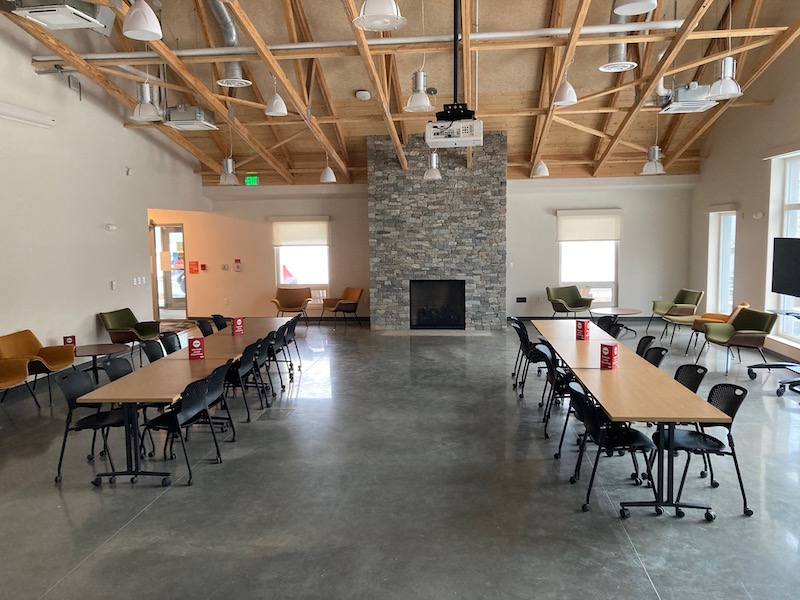 Interior view of the new facility at the Schiller Coastal Studies Center