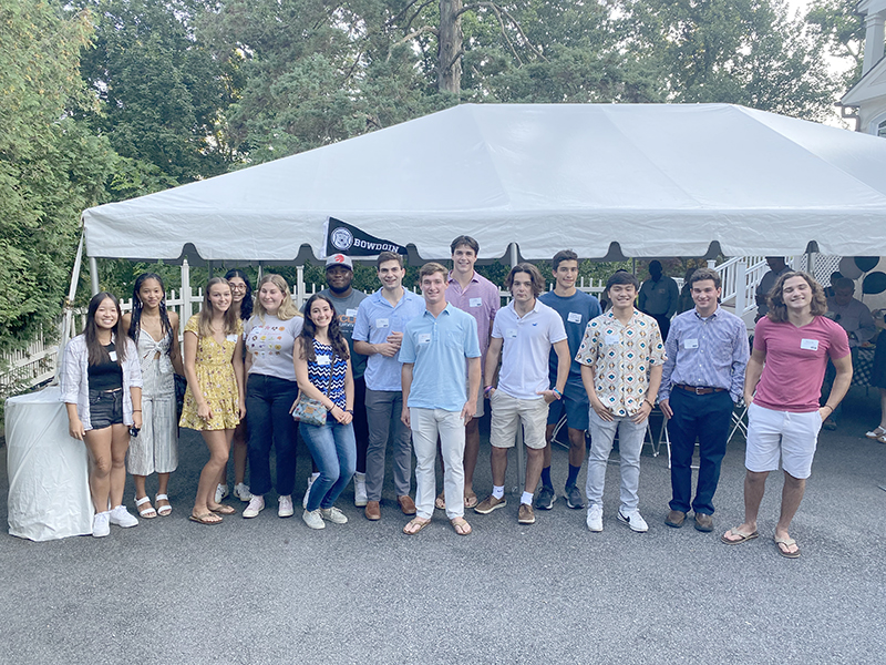 Send-off event in New Jersey, hosted by Peter and Marsha Wolfson P’22 with Owen Wolfson ’22