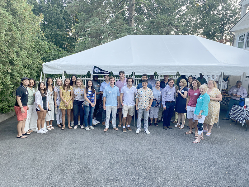 Send-off event in New Jersey, hosted by Peter and Marsha Wolfson P’22 with Owen Wolfson ’22